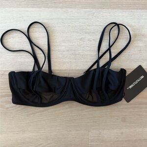 PrettyLittleThing Mesh Bikini Top Size 4 NWT